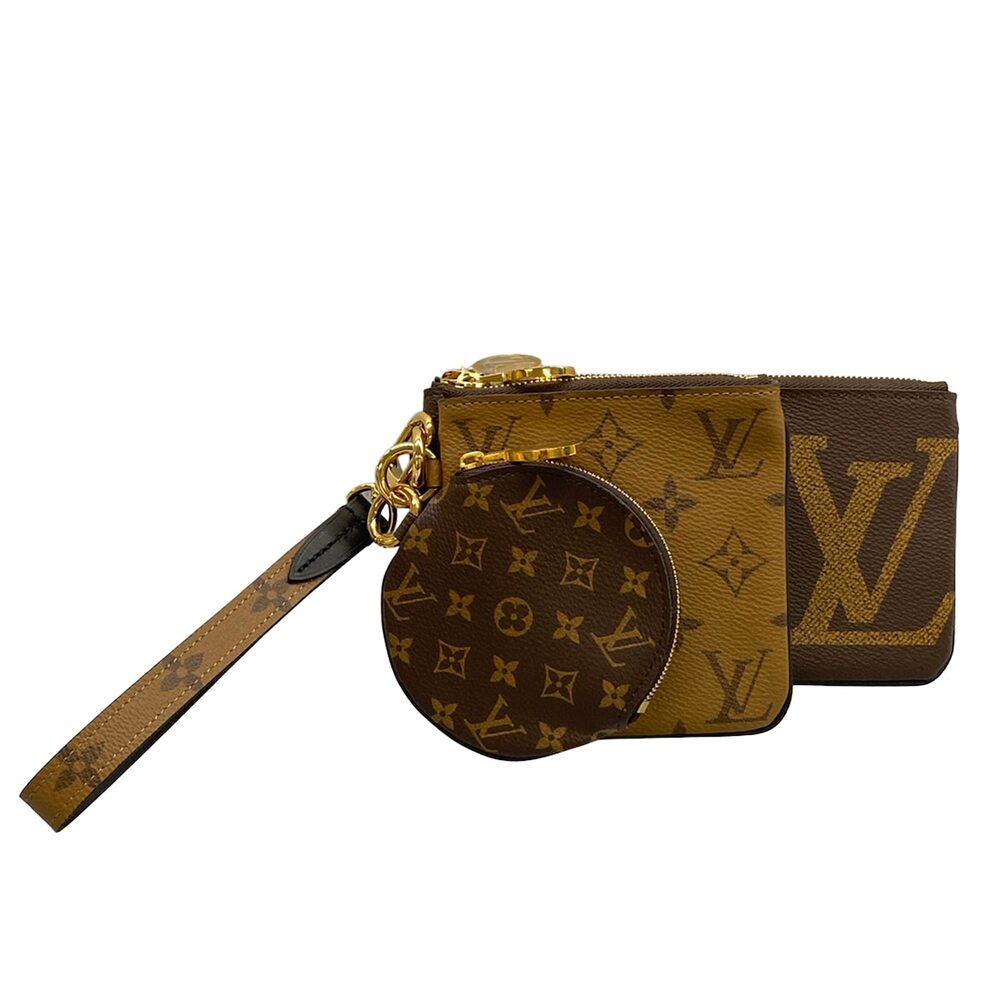 Louis Vuitton Pochette Trio Monogram Reverse Pouch M68756